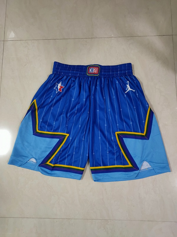 Men NBA 2020 all star Blue Shorts 0416